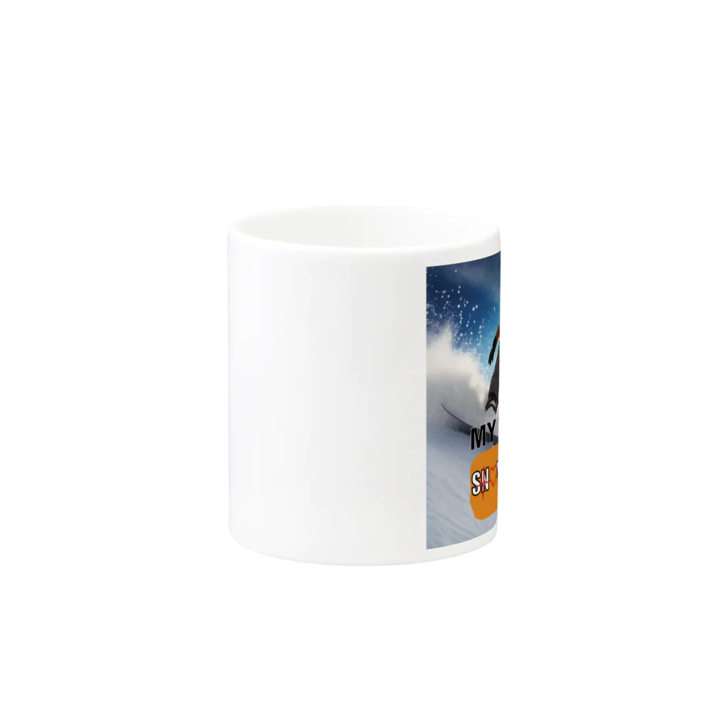 ArtDesignWorksのスノーボードスポーツ Mug :other side of the handle