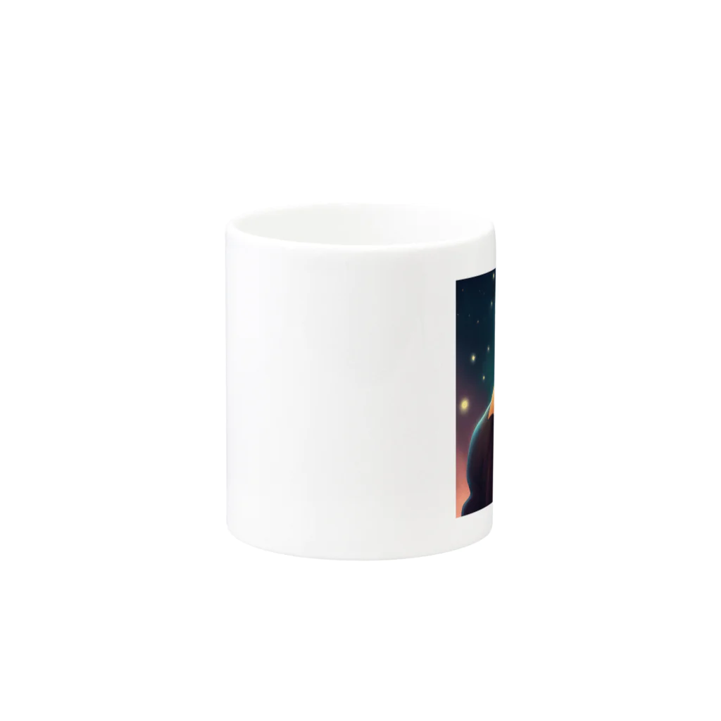 kuchibueyaのかわいいおハゲのおじさんイラストグッズ Mug :other side of the handle