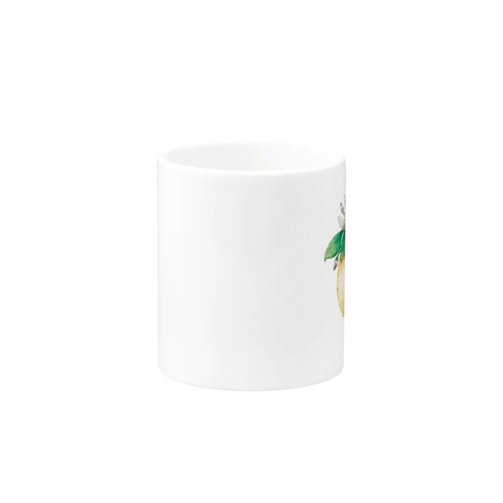 OMATSUの花と檸檬 Mug :other side of the handle