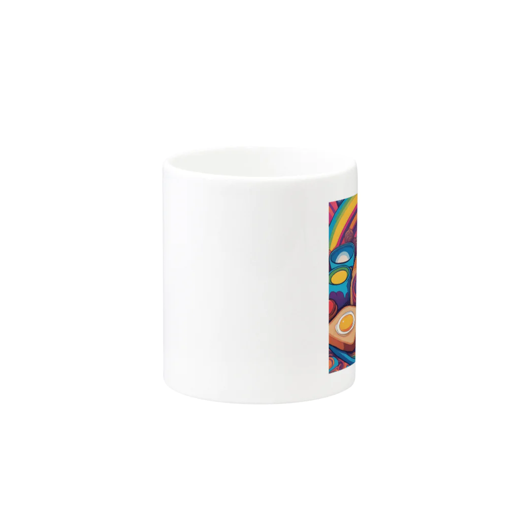 PSYCHEDELIC ARTのPSYCHEDELICパン Mug :other side of the handle