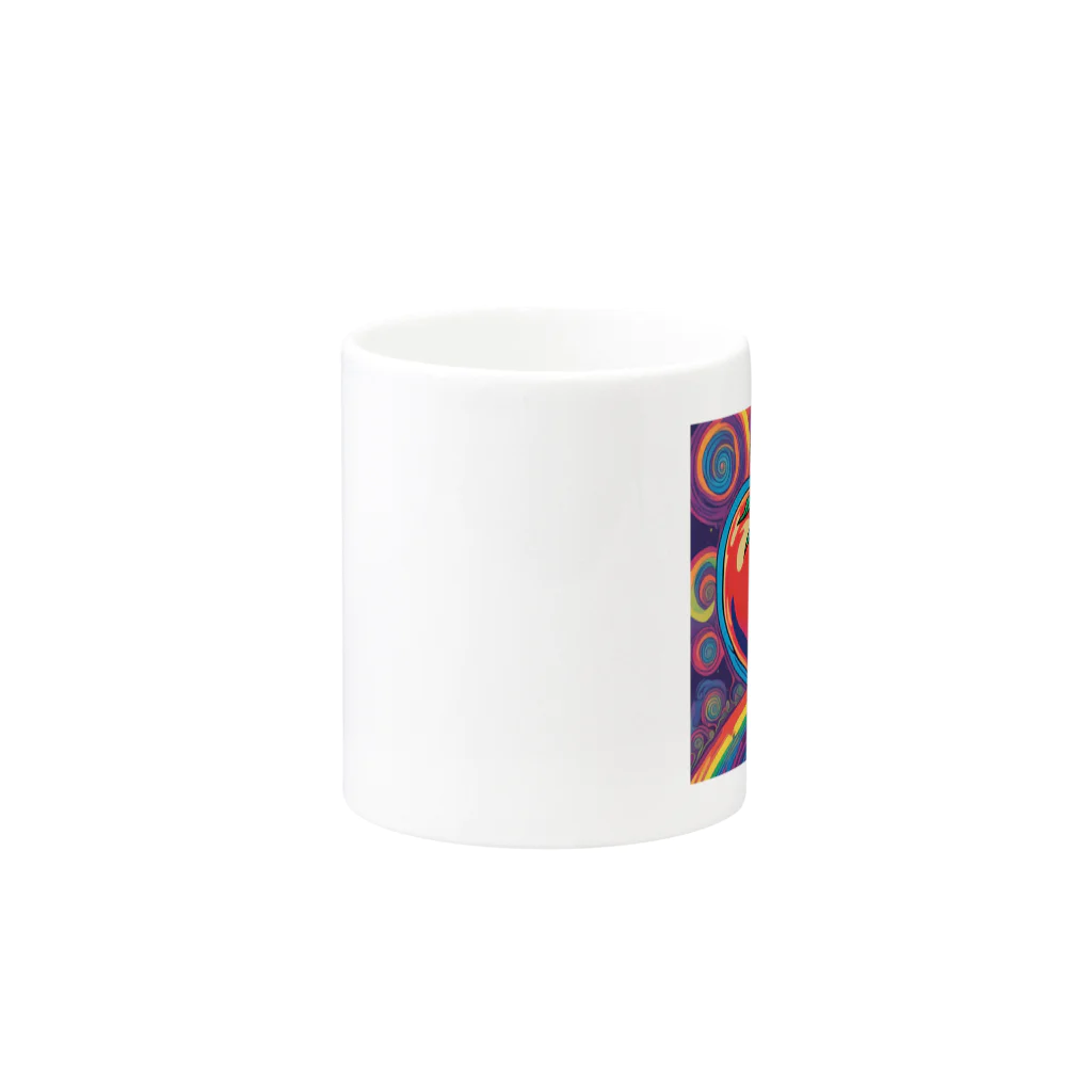 PSYCHEDELIC ARTのPSYCHEDELICトマト Mug :other side of the handle