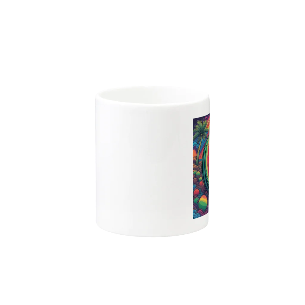 PSYCHEDELIC ARTのPSYCHEDELICスイカ Mug :other side of the handle
