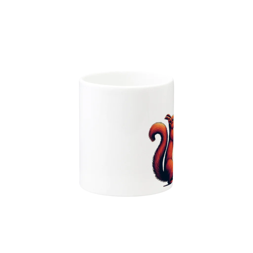 niko&PANDA shopのリスのクリスマス Mug :other side of the handle
