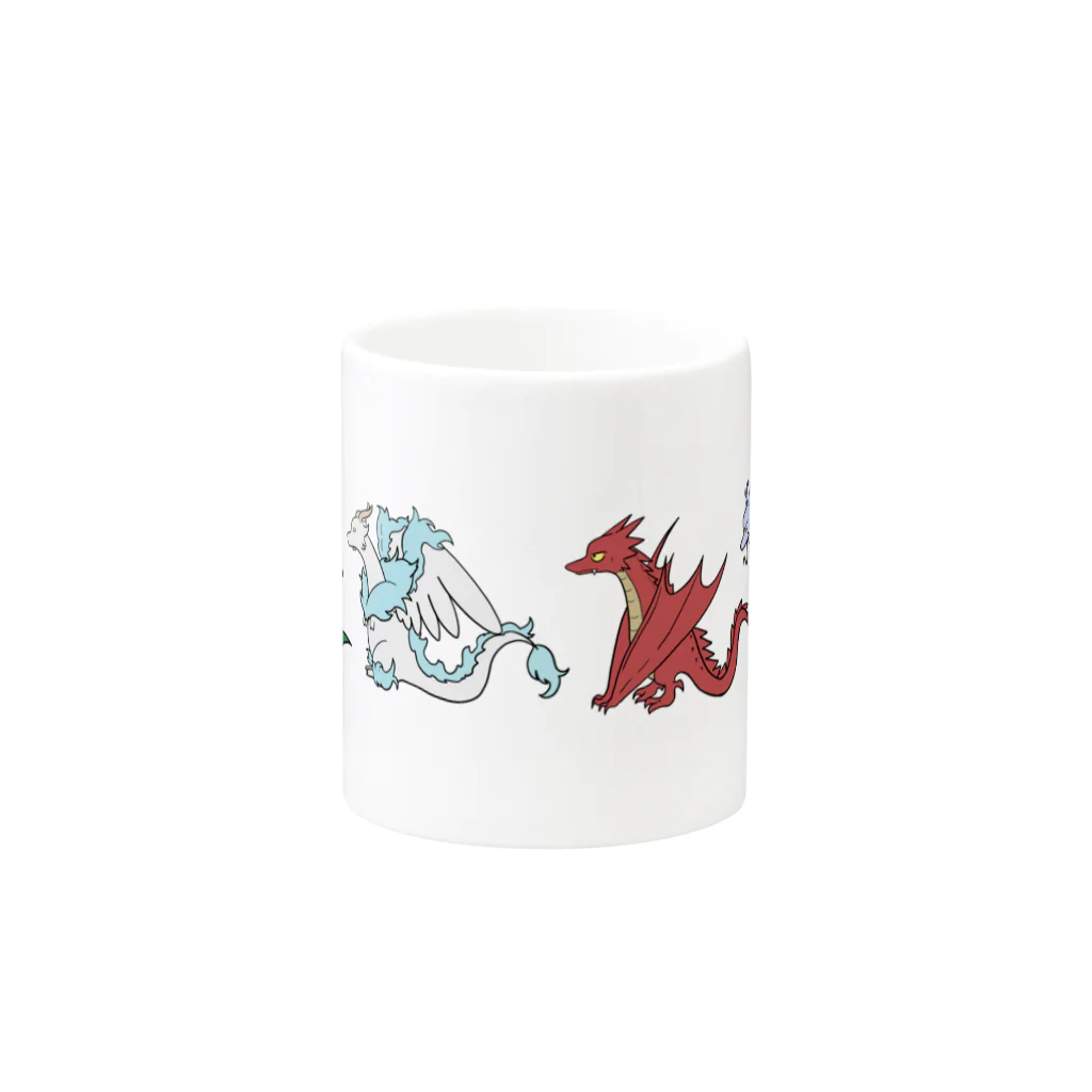 ドラゴンショップの大集合！色んなドラゴンたち！ Mug :other side of the handle