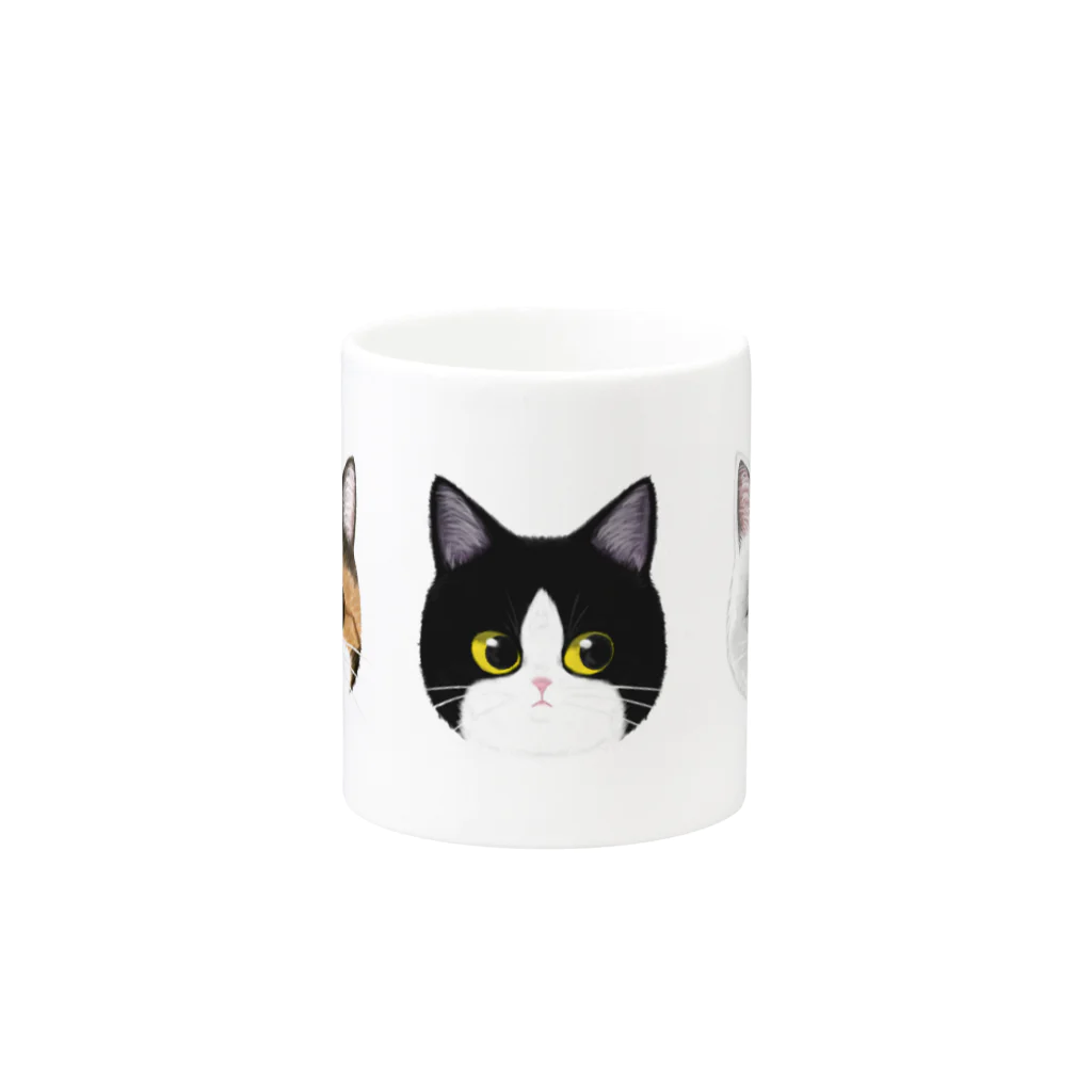 Smauの三毛猫・ハチワレ・ラグドール Mug :other side of the handle