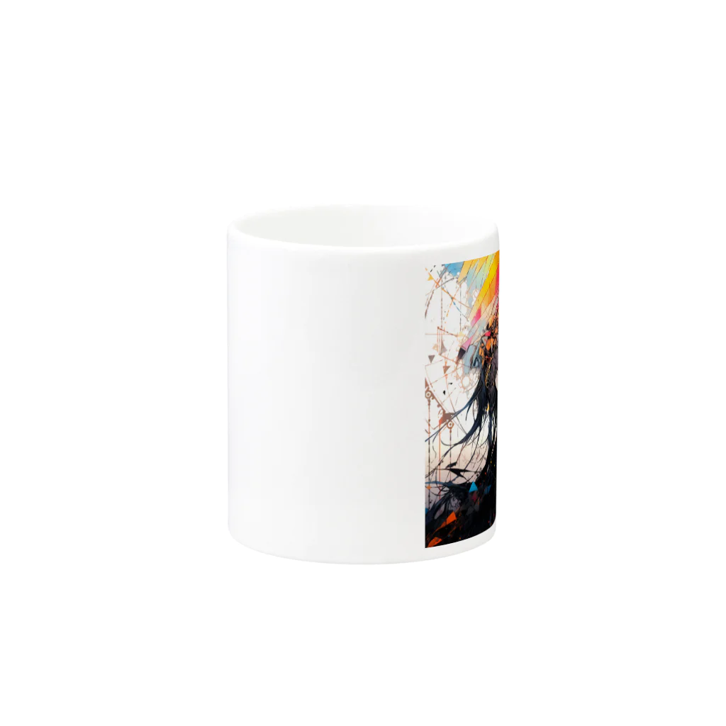 エクレア【eclair】AIイラスト×オリジナルグッズの日光浴 Mug :other side of the handle