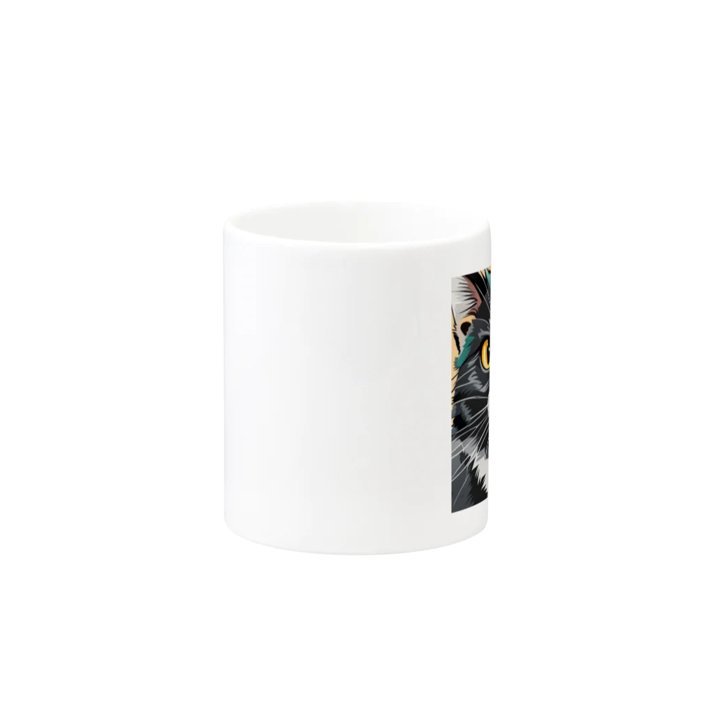 iyashi₋creatersのイケてる猫 Mug :other side of the handle