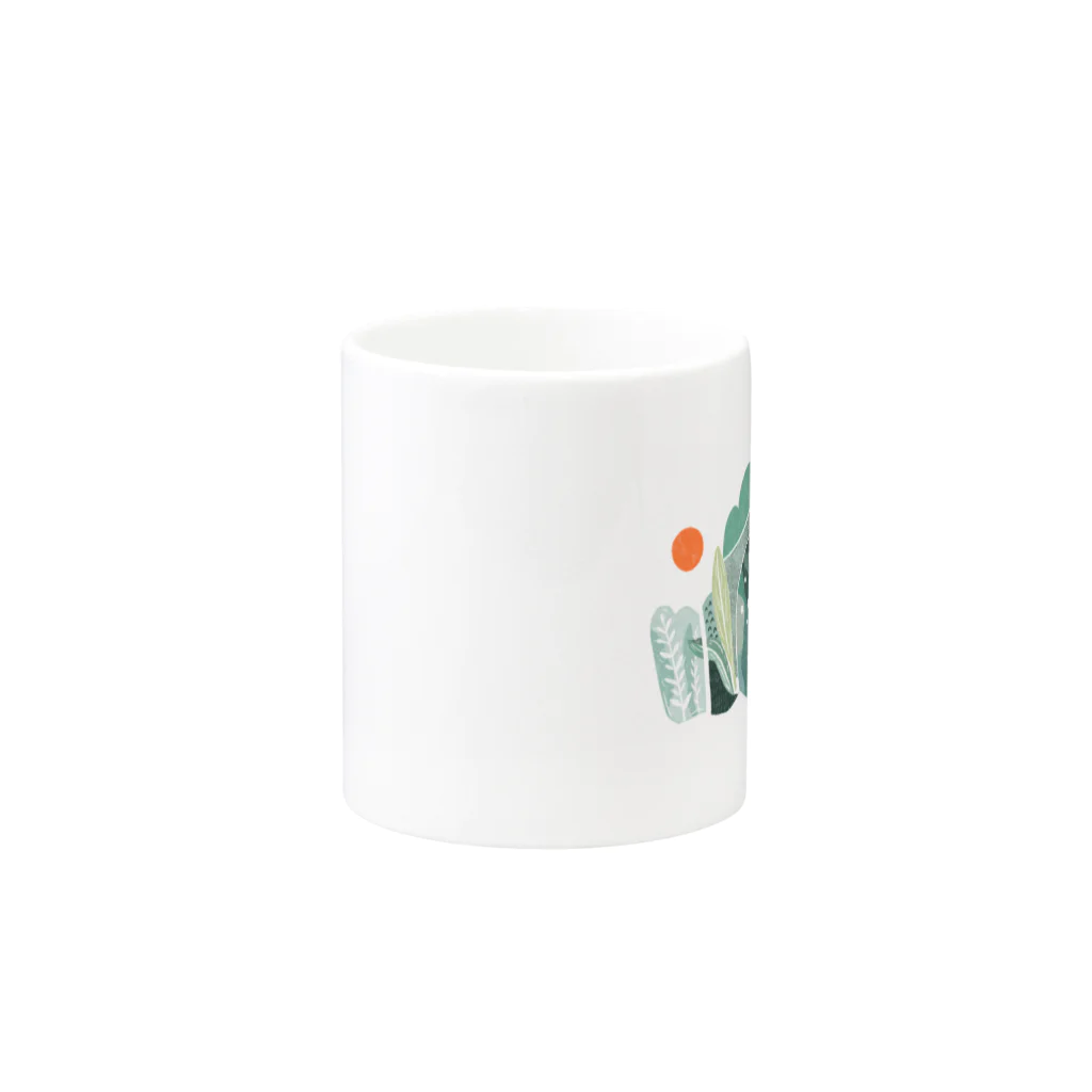 Olive Leaf Designs のForest 針葉樹の森 Mug :other side of the handle