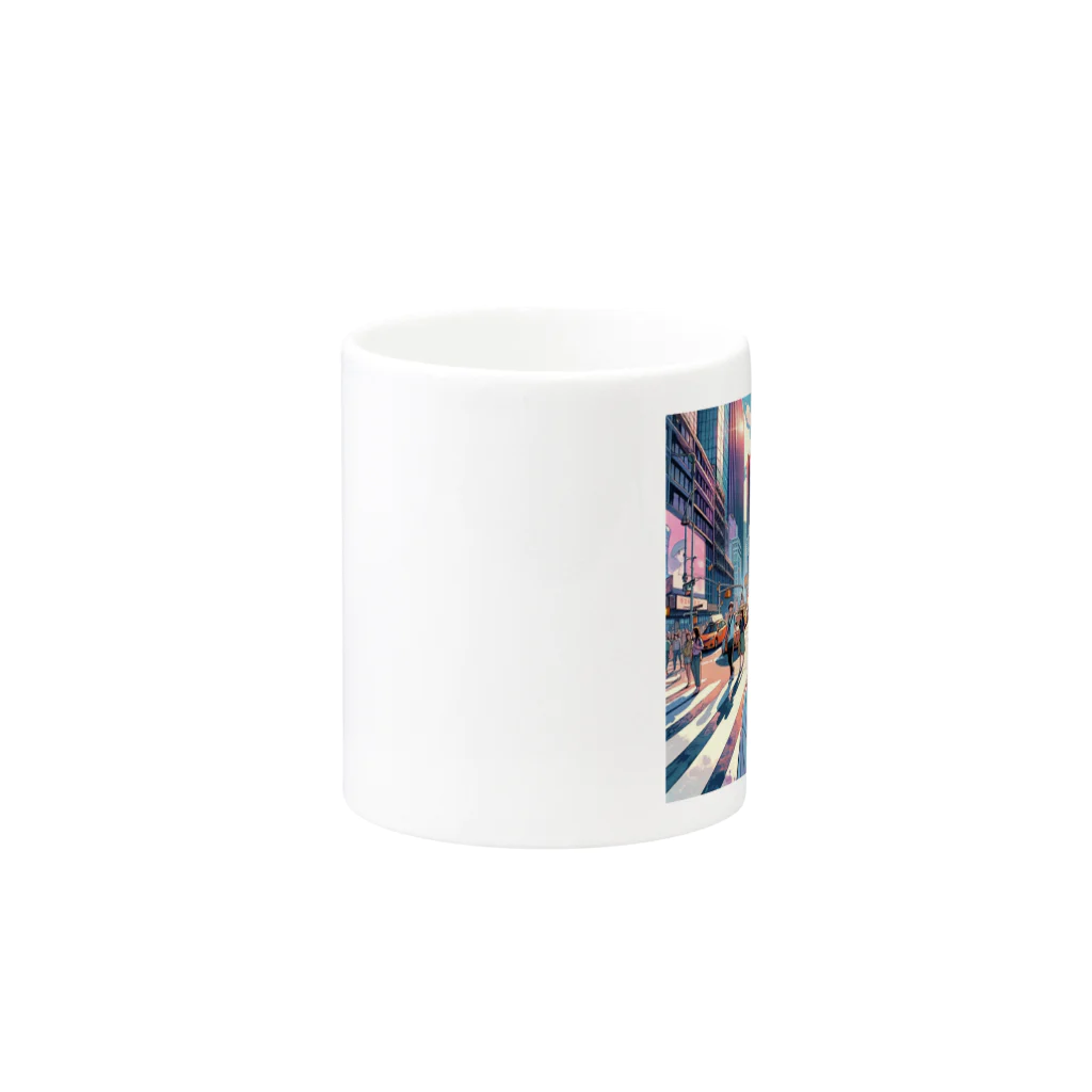 Artful Whiskersの一人旅の少女 Mug :other side of the handle