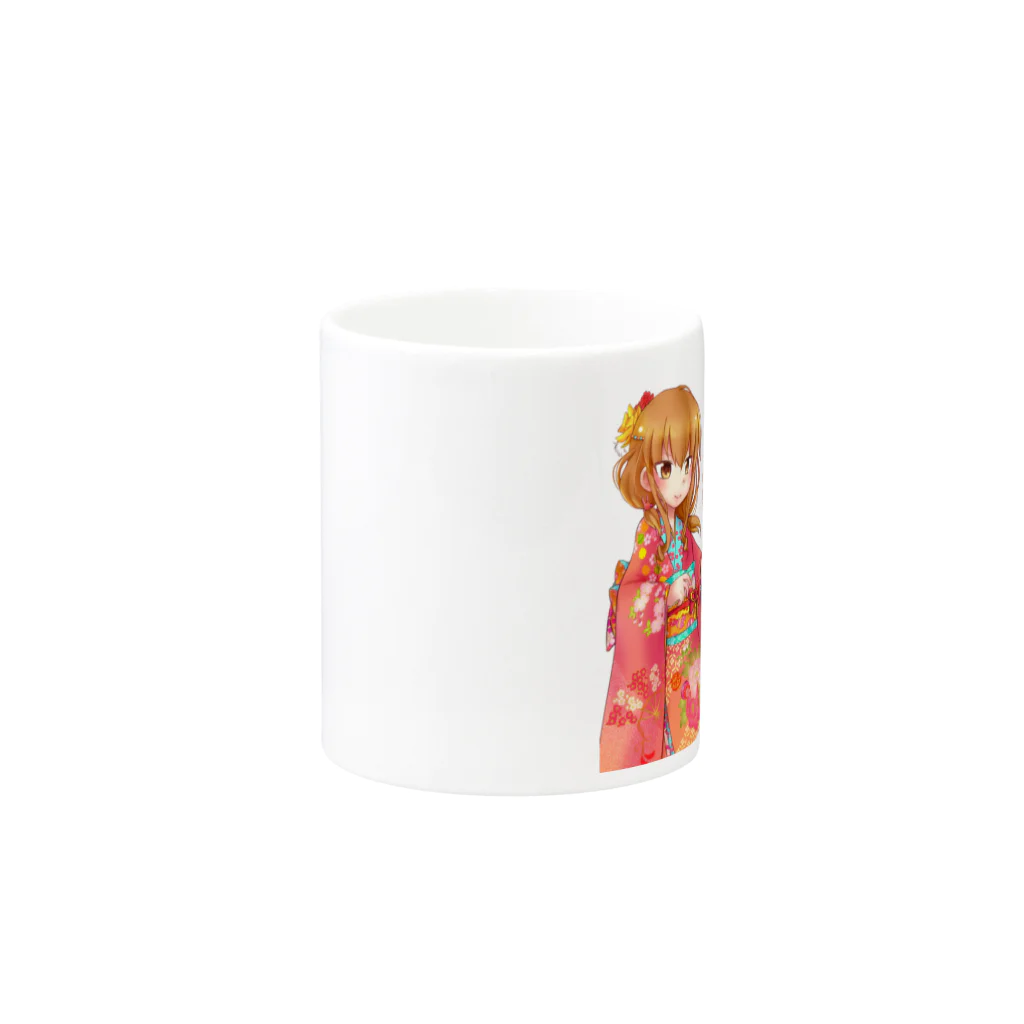 もえたろう★の着物女子 Mug :other side of the handle