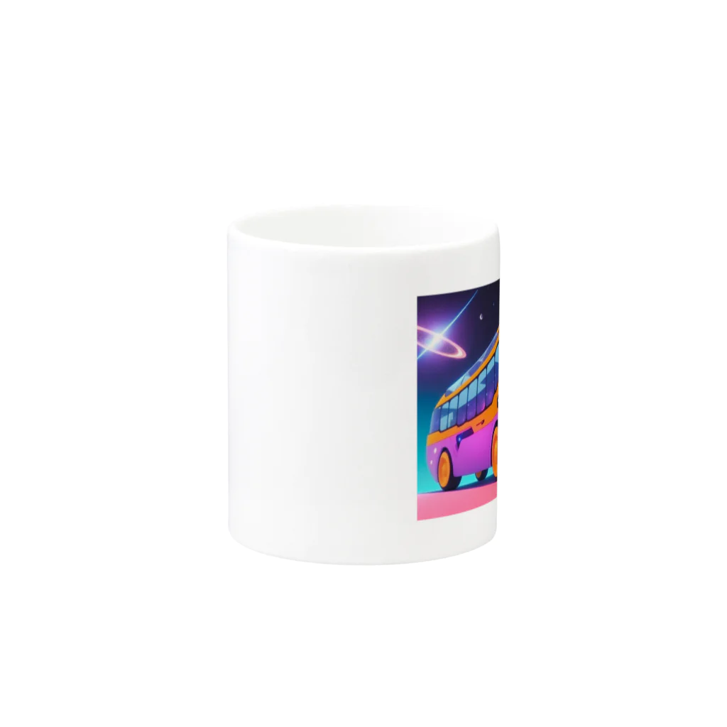 ポンキチはうすの宇宙旅行に行ったバス Mug :other side of the handle