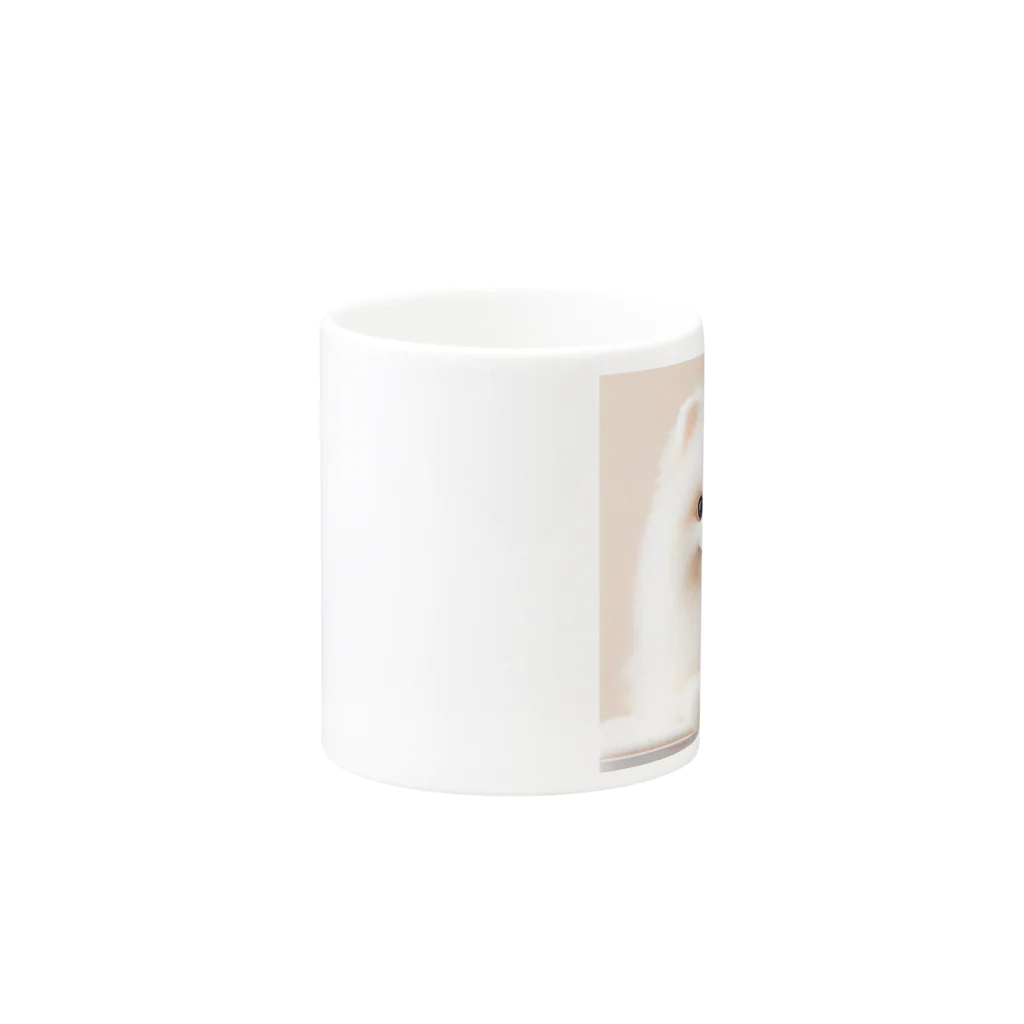 LALAの白ポメグッズ Mug :other side of the handle