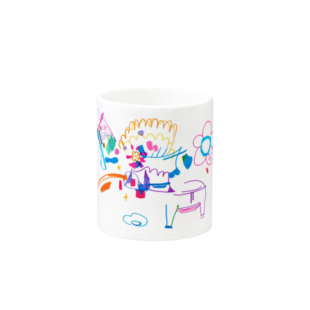 emperorunkogirlの抽象絵画「象」 Mug :other side of the handle