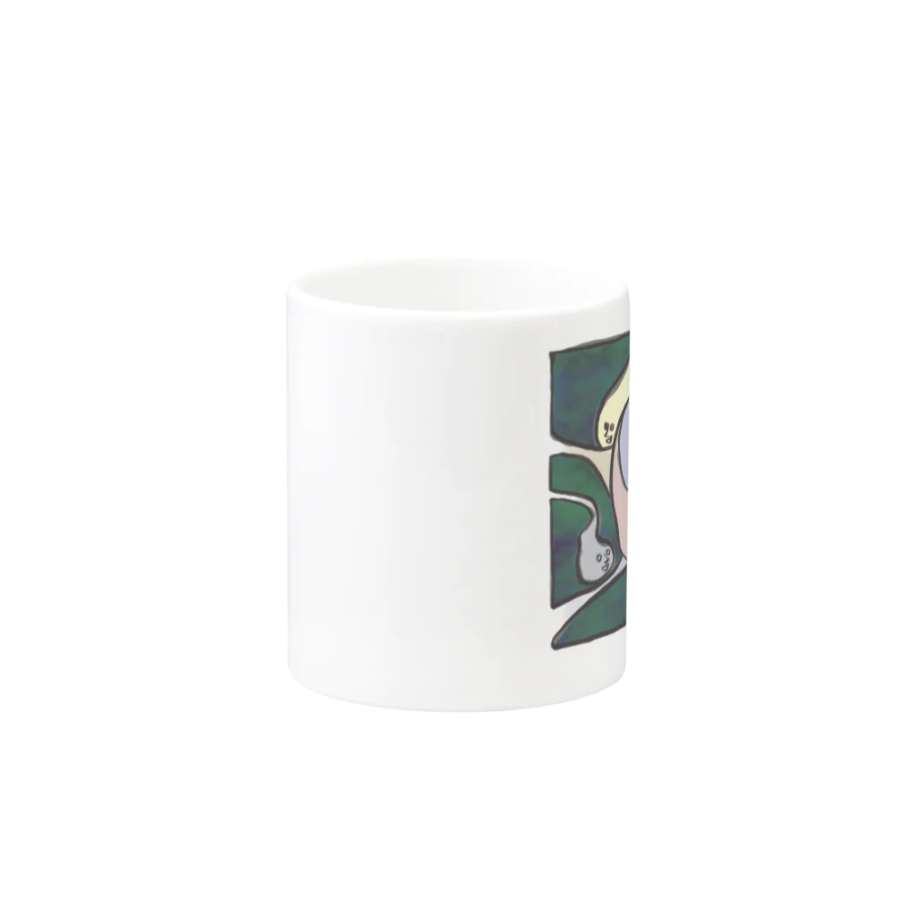 JINJIN_DRAMATIC_COMPANYのカルマくん Mug :other side of the handle