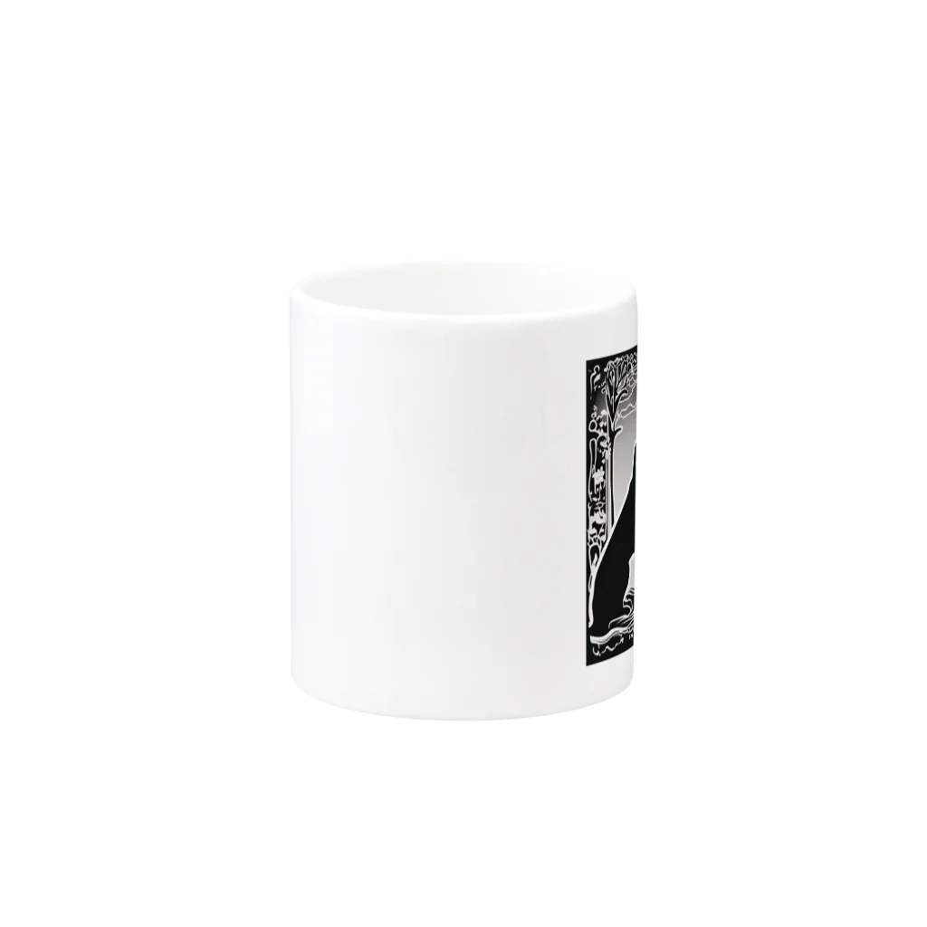 POPOMARUのdog3 Mug :other side of the handle