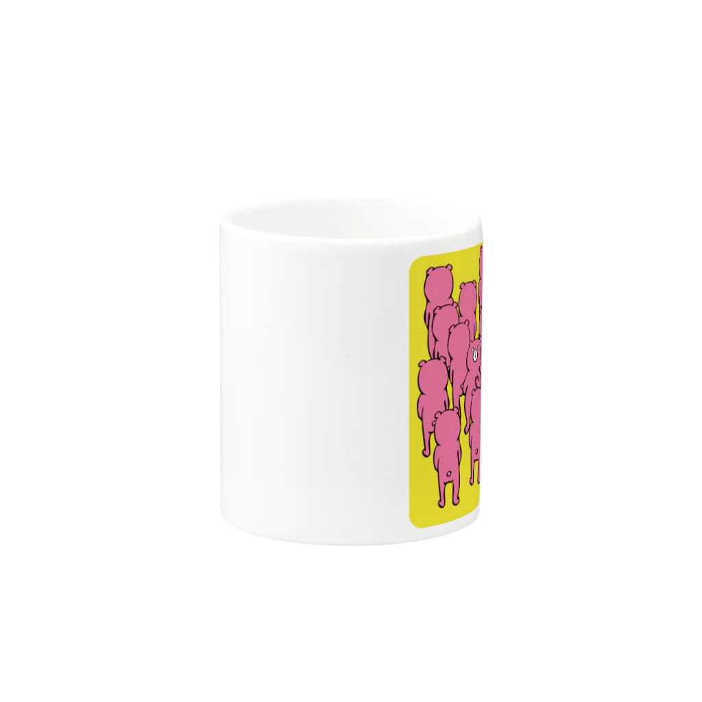 つきれうのピンクのクマは遅い Mug :other side of the handle