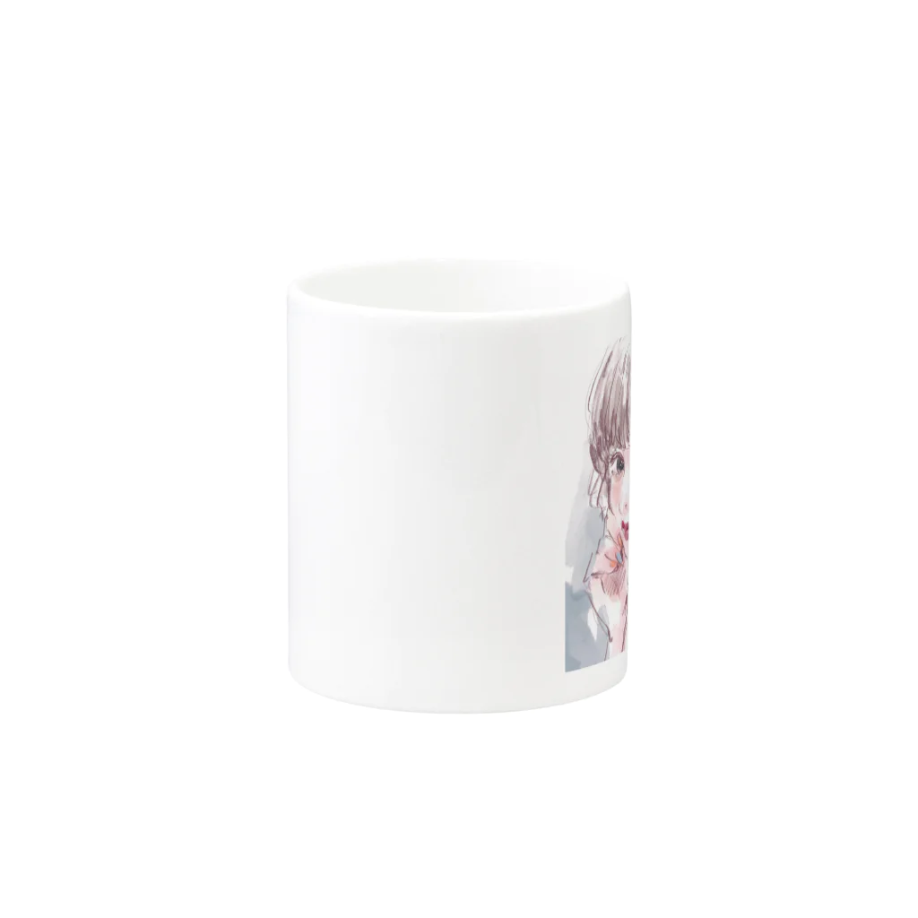 りんごあめのボブヘアgirl Mug :other side of the handle