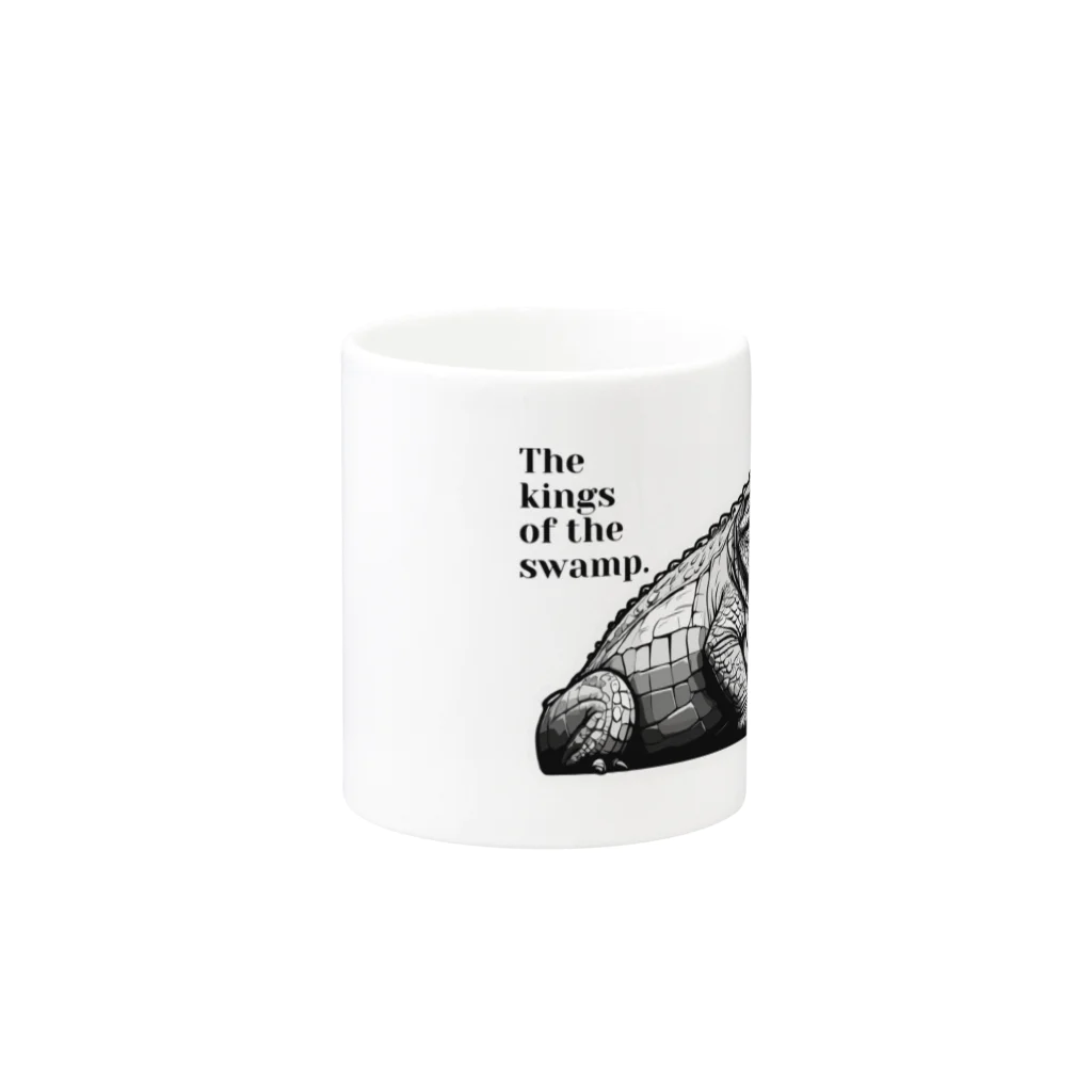 ファンシーTシャツ屋のワイルドアリゲーター Mug :other side of the handle