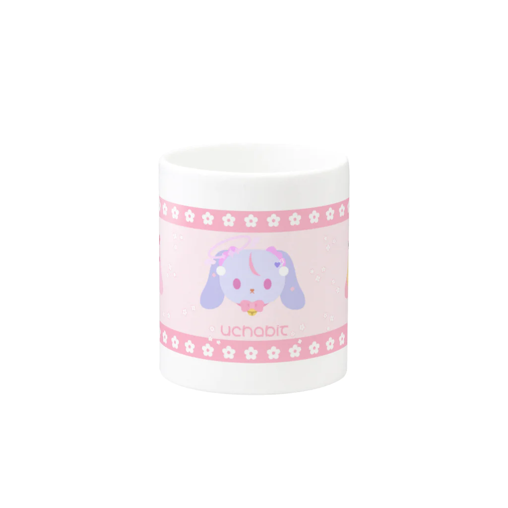 うちゃびっとやさん。の【uchabit】ちーむpinky Mug :other side of the handle