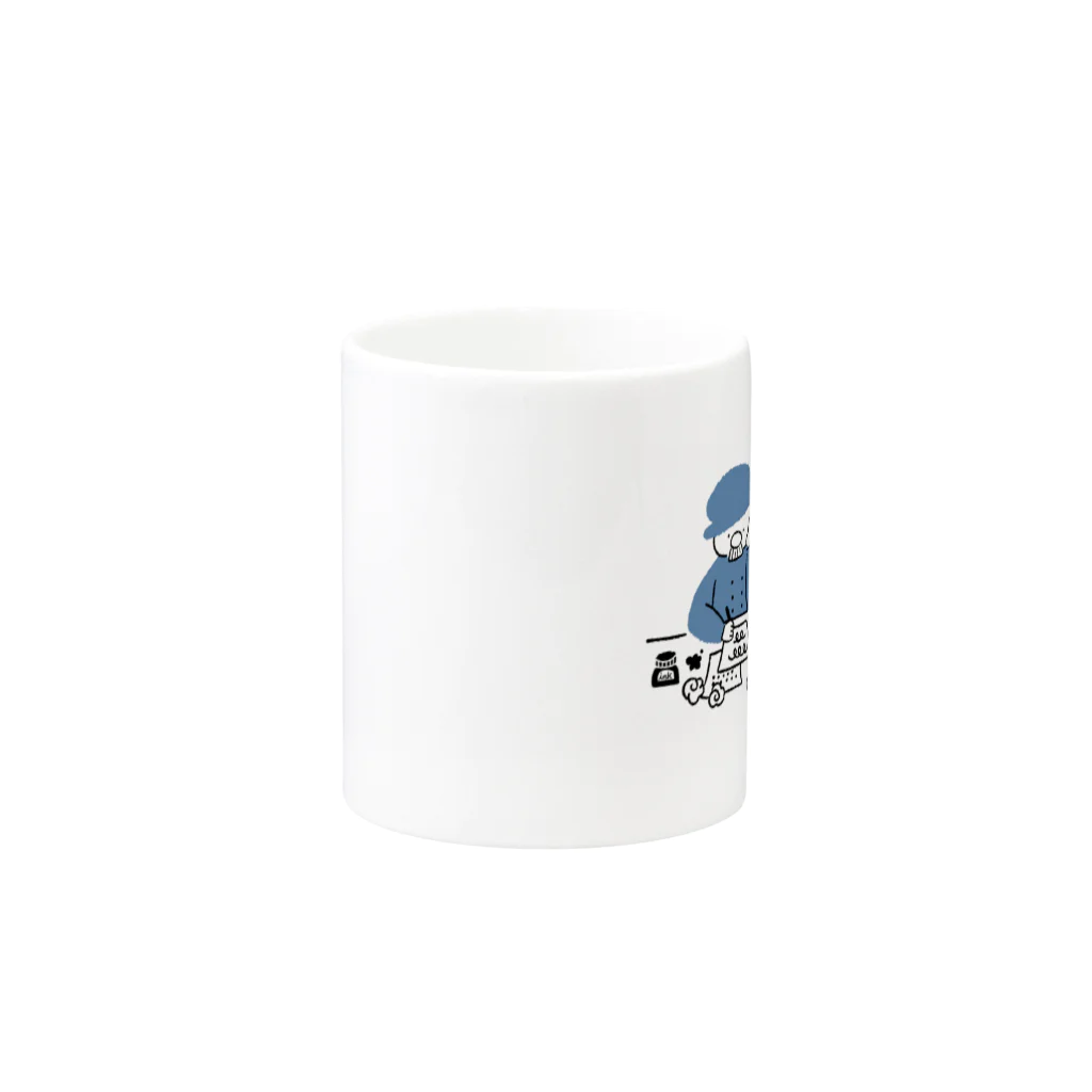ポス山ポス夫のお手紙を書くポス夫 Mug :other side of the handle