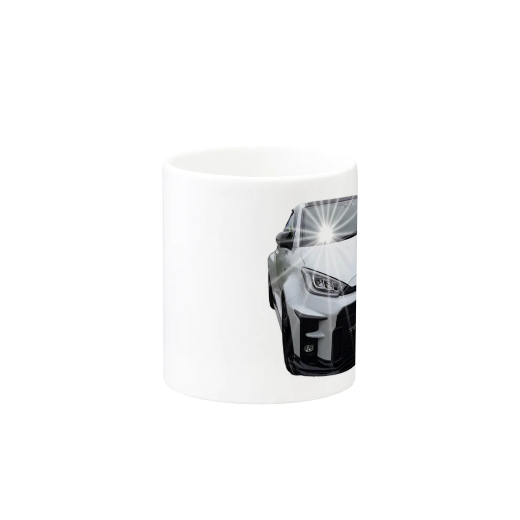 GRヤリスプリントグッズのTOYOTA 　GRヤリスのプリントグッズ Mug :other side of the handle