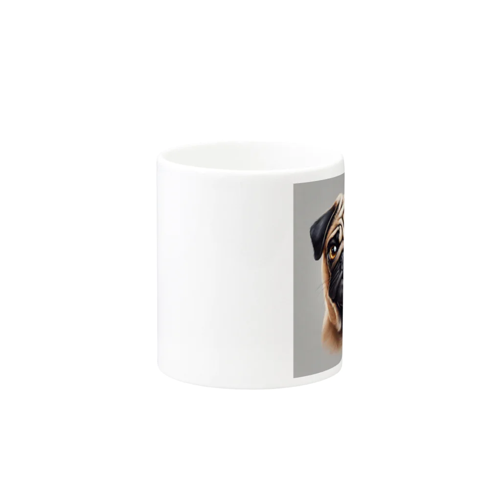 Hapirizeのパグりん Mug :other side of the handle