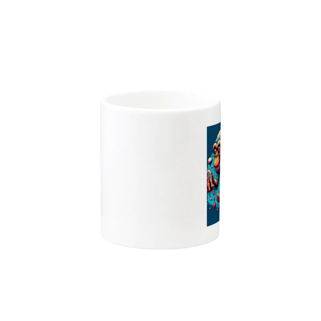 k.a.u.j.7の「サルFUNKY」 Mug :other side of the handle