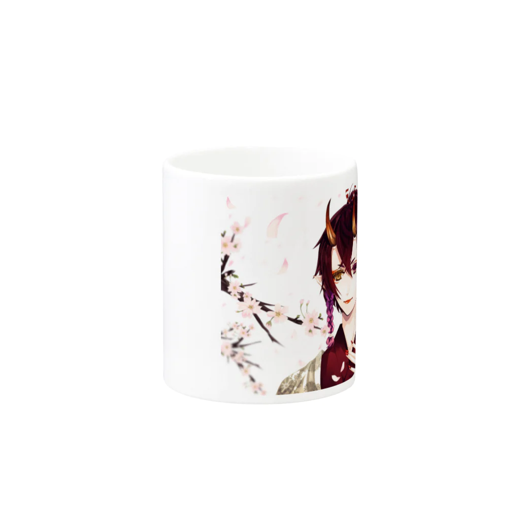 sakikouhaの桜と鬼さん。 Mug :other side of the handle