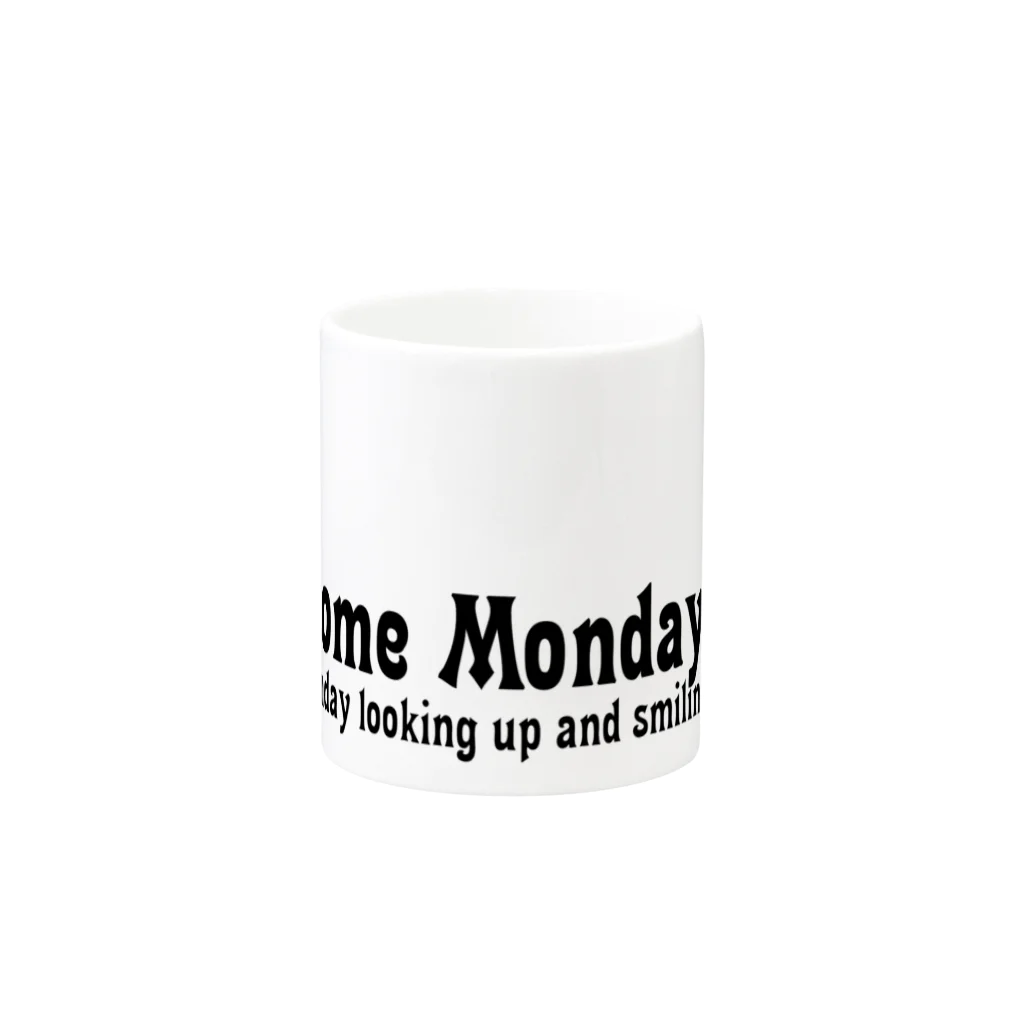 square屋のWelcomeMonday(黒) Mug :other side of the handle
