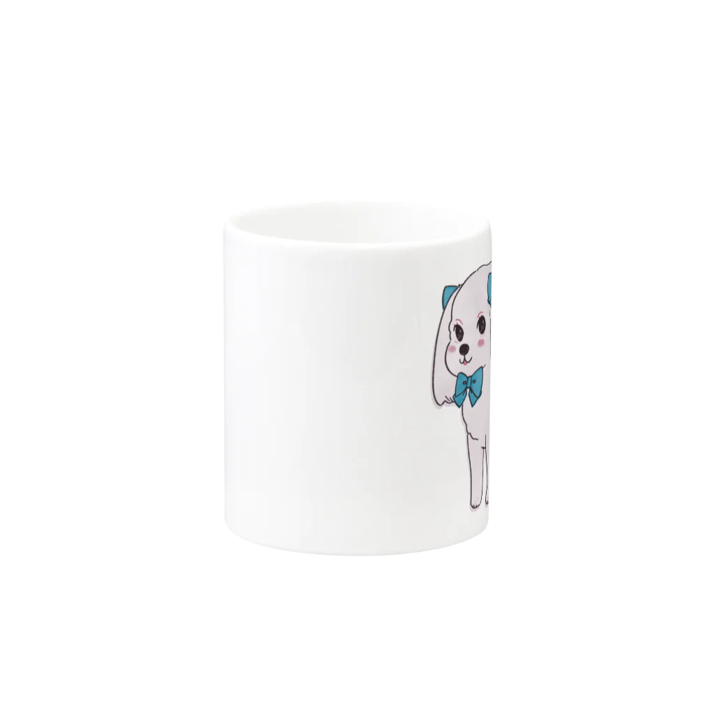 我楽汰倉庫_第二支部(犬)のおしゃれなマルチーズ Mug :other side of the handle