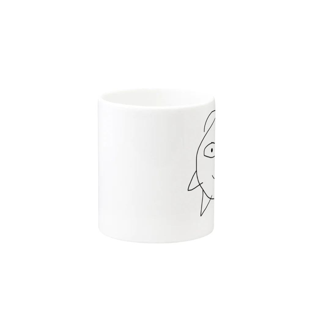 しゅんぎく🌱公式ショップ（SUZURI店）の©くり目ちゃんグッズ Mug :other side of the handle