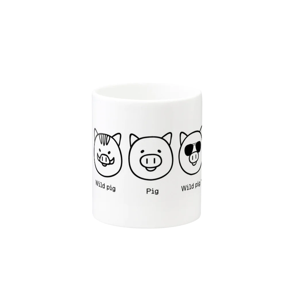 Marin’s Pig farmのWild pig? Mug :other side of the handle