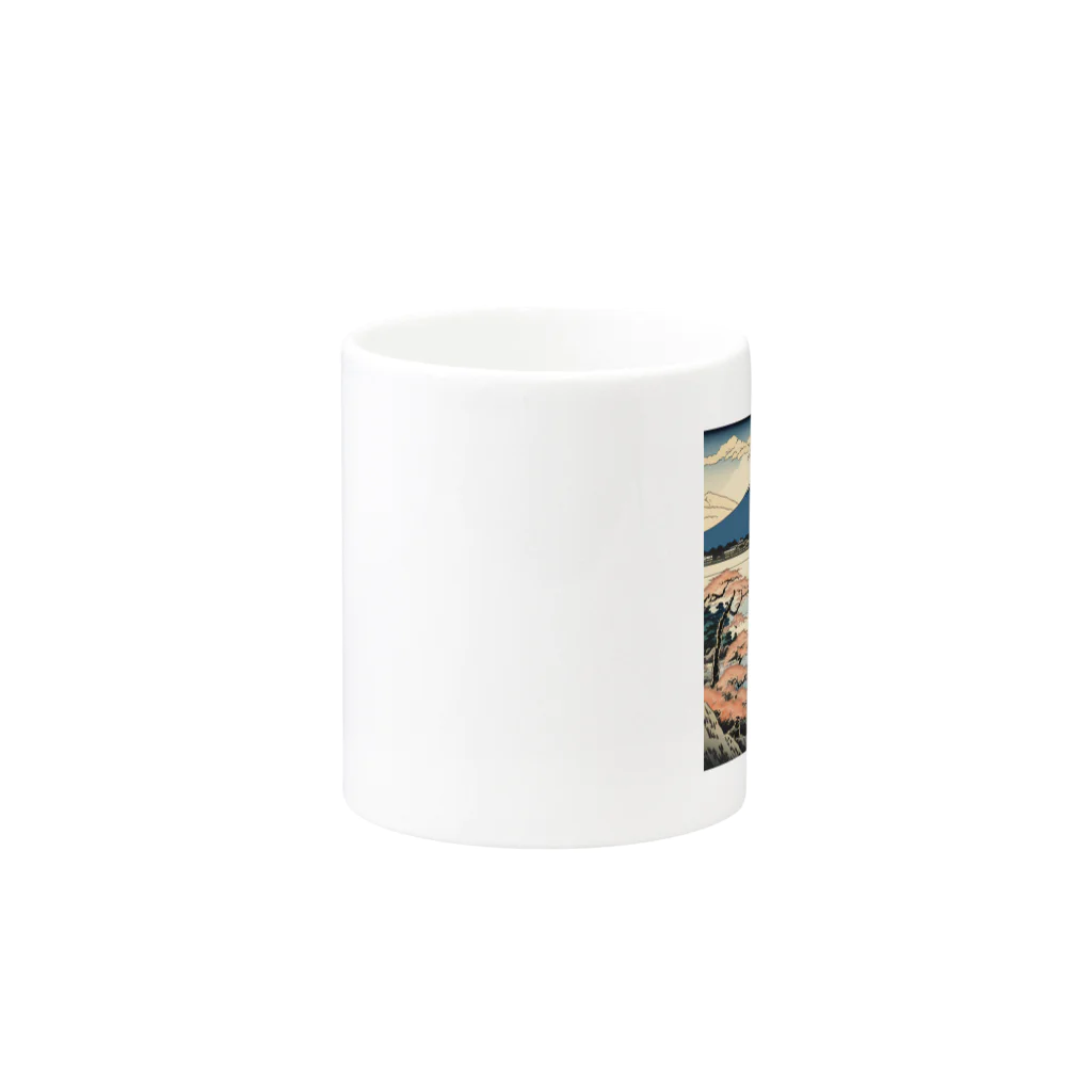 日本の風景 COOL JAPANの逆さ富士、Upside down Mt.Fuji Mug :other side of the handle