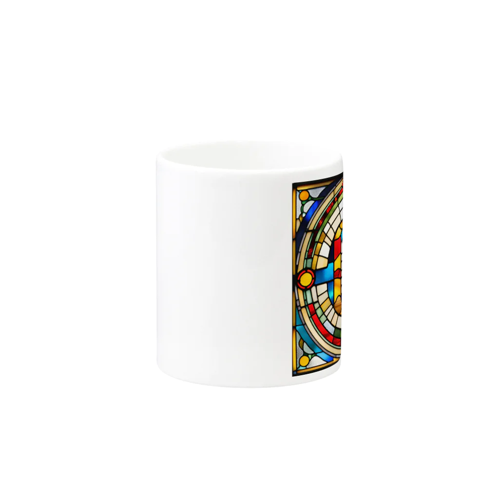 alphabet stained glassのstained glass C Mug :other side of the handle