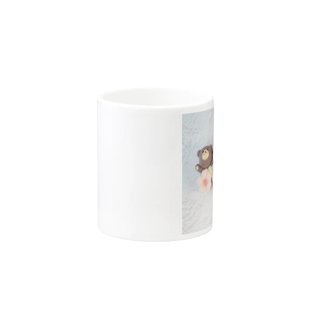 kumamia（くまみあ）のくまの3兄弟（桜） Mug :other side of the handle