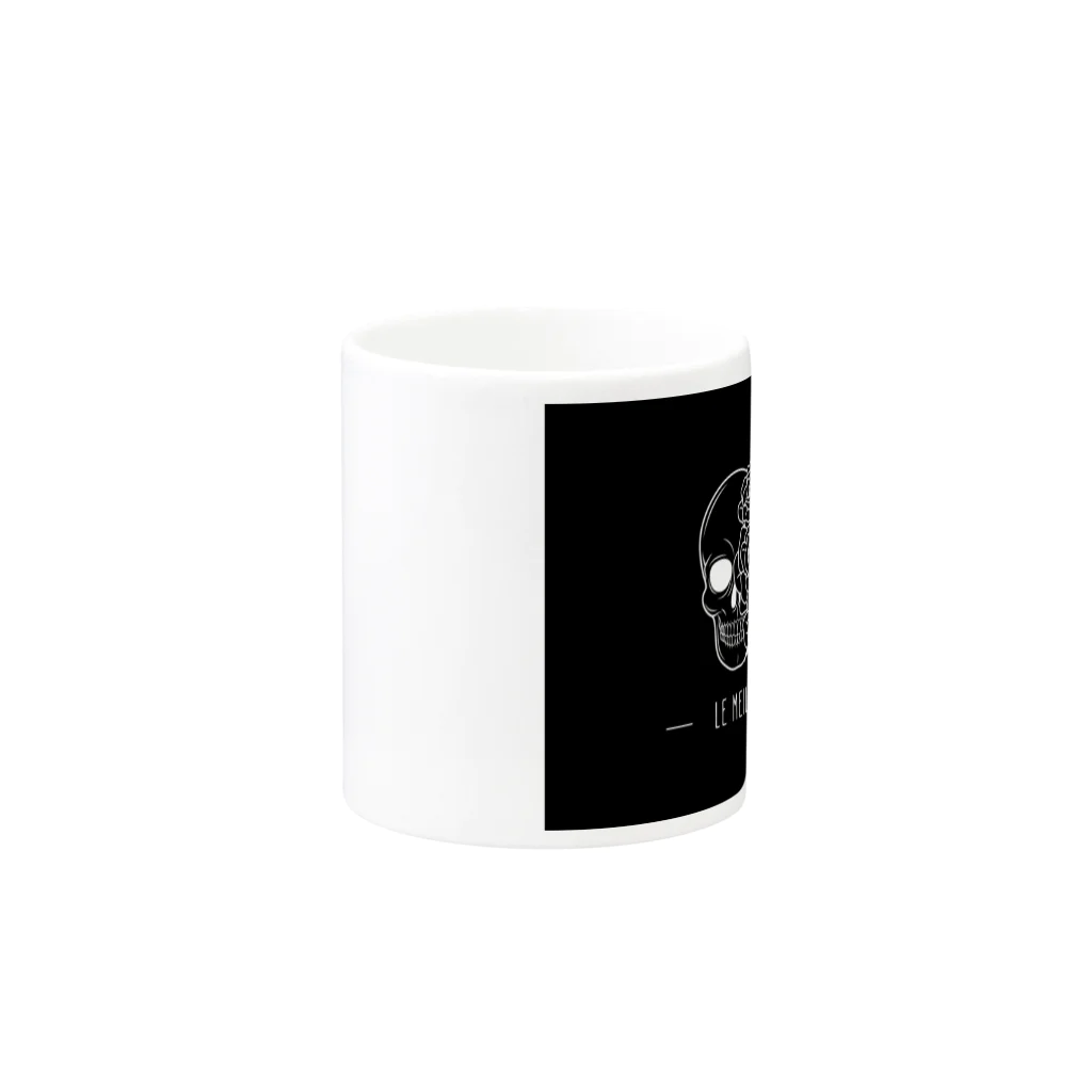 LE MEILLEURのskull flower Mug :other side of the handle