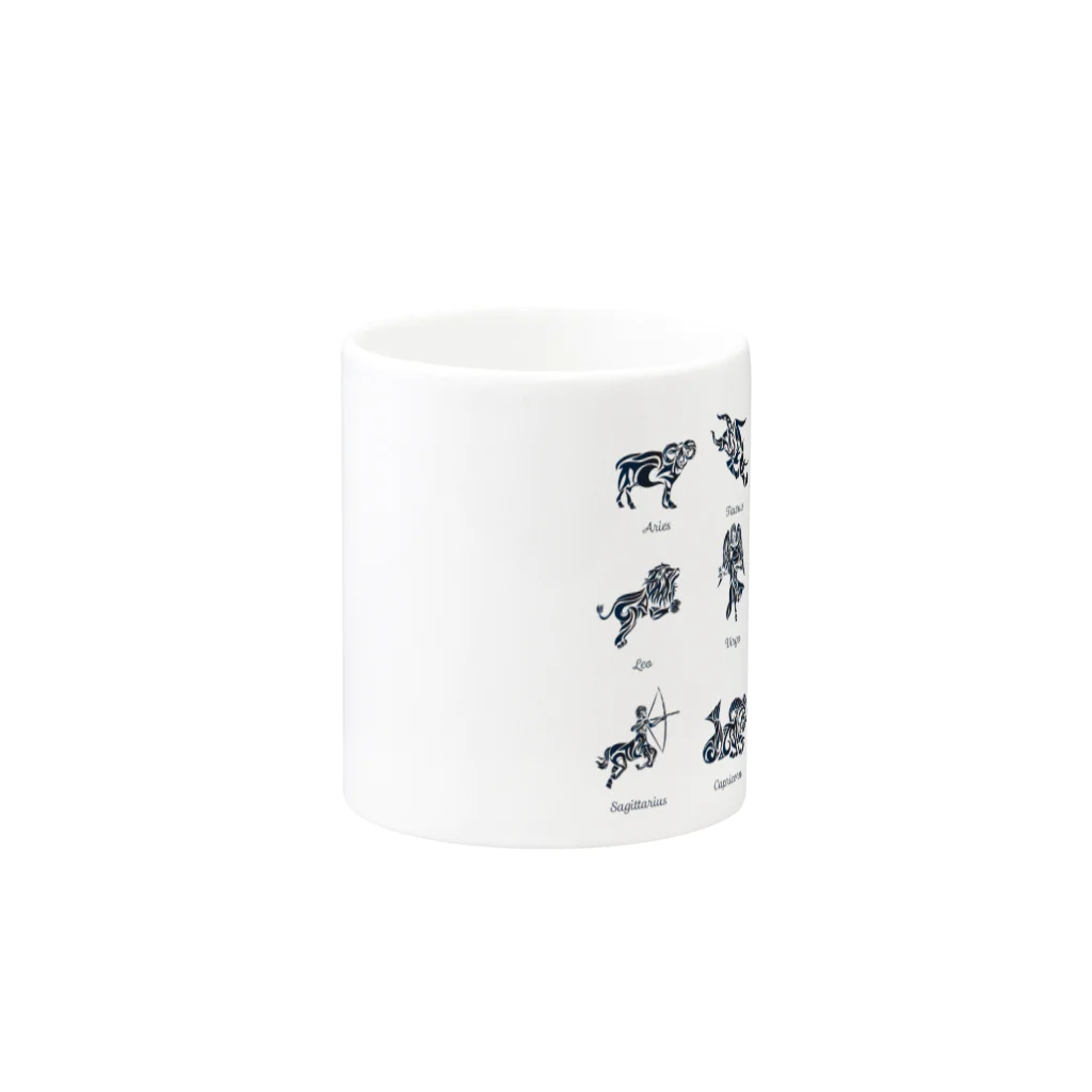 chicodeza by suzuriの12星座一覧 Mug :other side of the handle