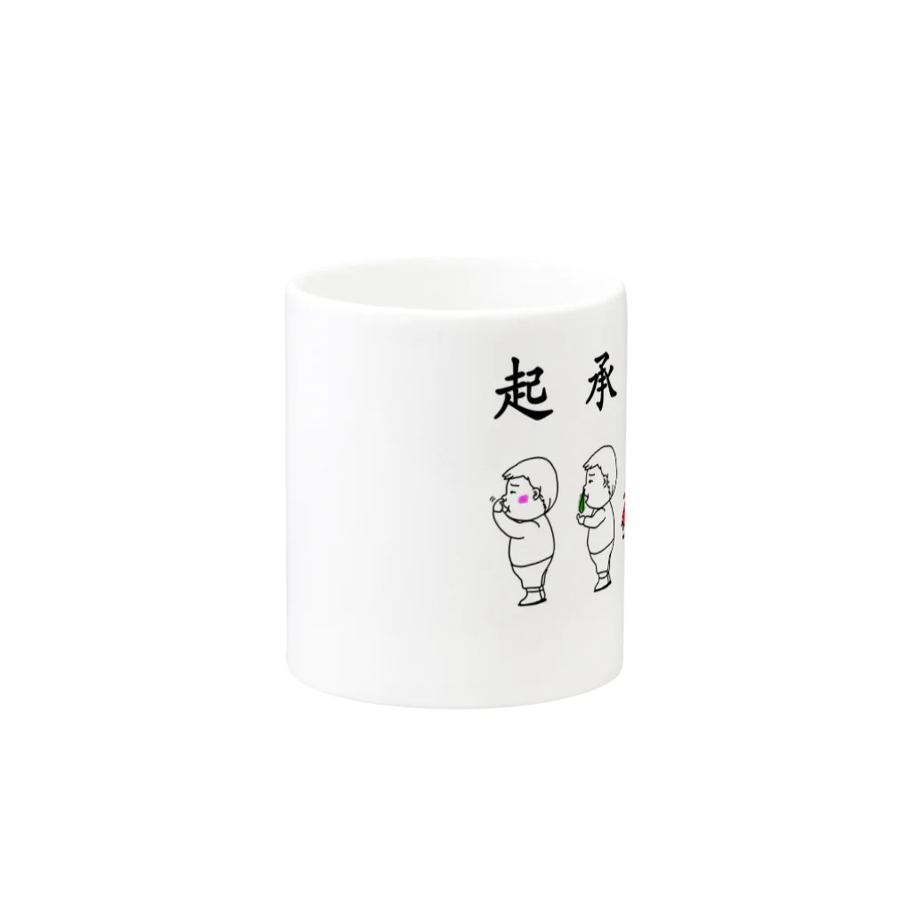 黒NEKOショップの起承転結　鼻ほじる少年 Mug :other side of the handle