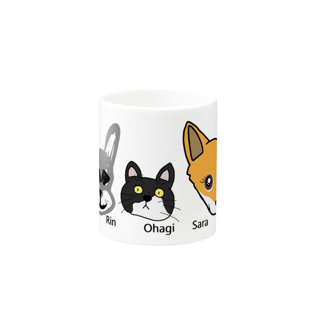 わんこと田舎暮らしのせいぞろい Mug :other side of the handle