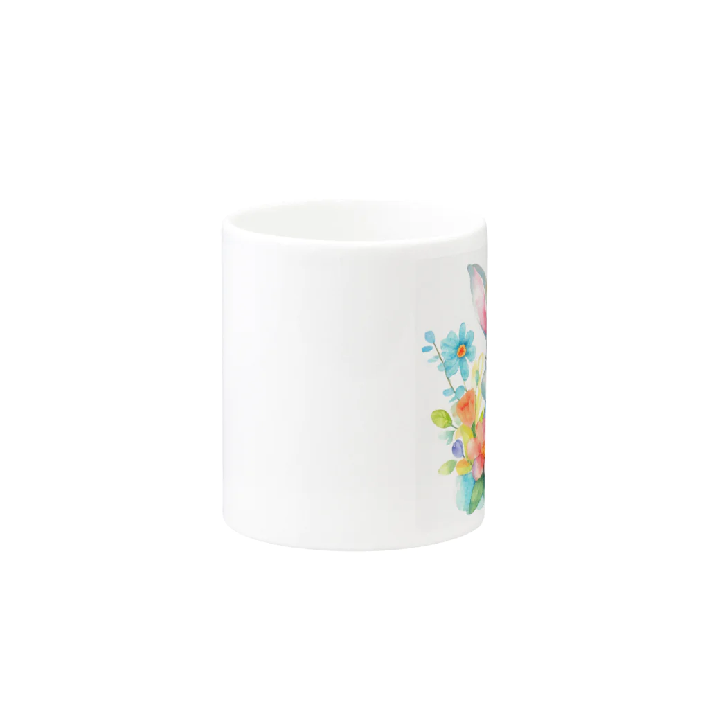 うさぎやの花に囲まれたうさぎ2 Mug :other side of the handle