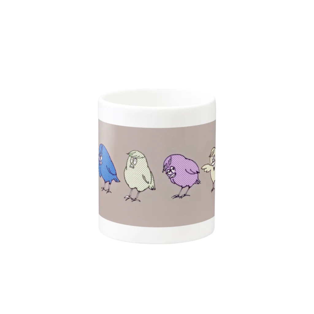 ライブバードのおそまつなとり Mug :other side of the handle