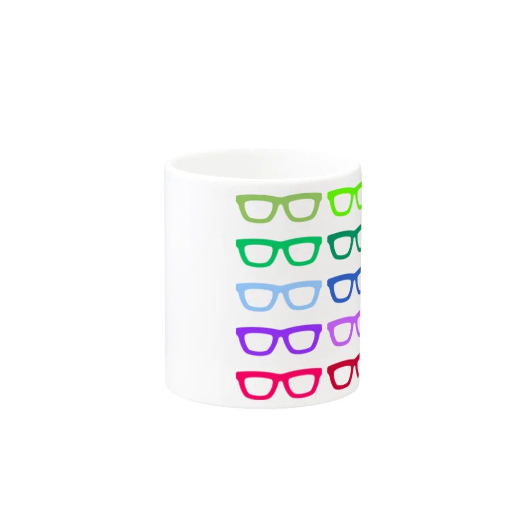 眼鏡さん太郎のショップのGLASSES Mug :other side of the handle