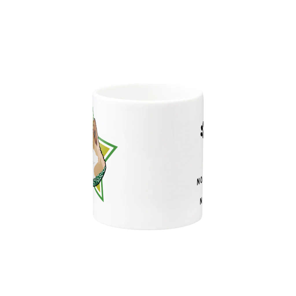 kokoの豆柴マグカップ(黒ブチ) Mug :other side of the handle