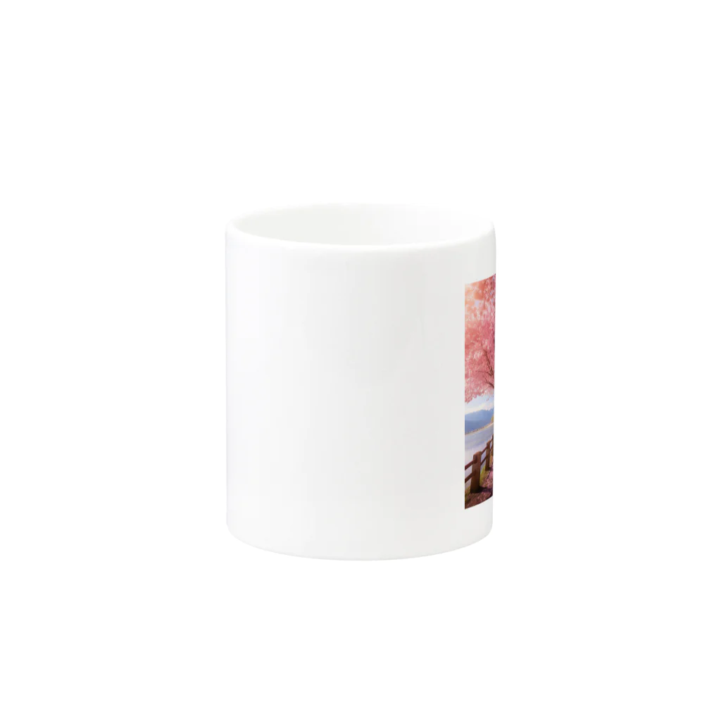 AQUAMETAVERSEの桜並木　なでしこ1478 Mug :other side of the handle