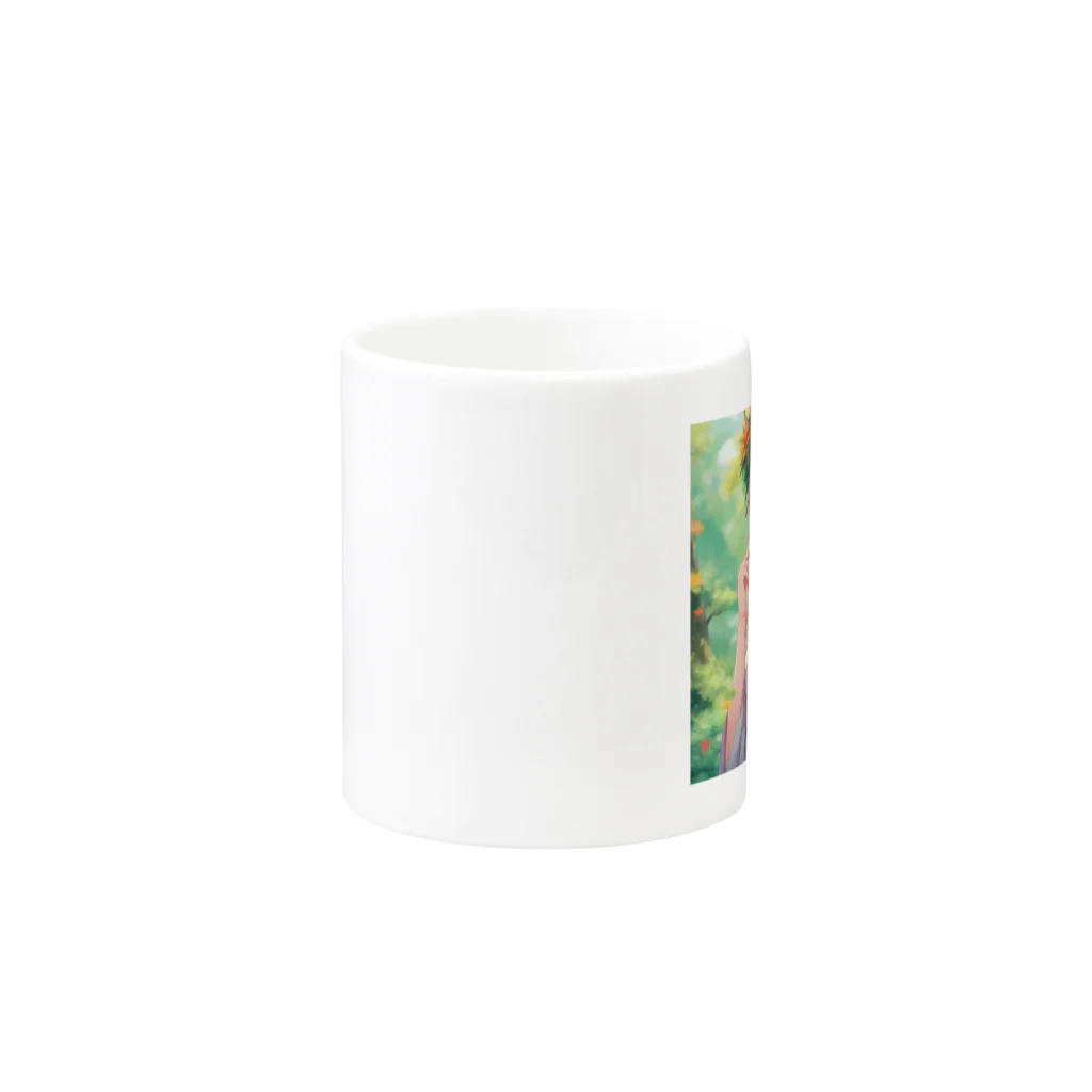 nobuo.comのボヘミアンレディ Mug :other side of the handle