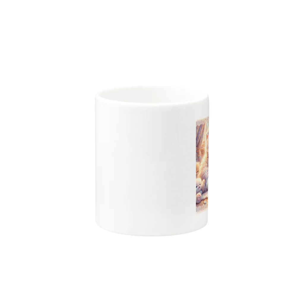 Yuya-Naganoの仲良く遊ぶ兄弟の猫 Mug :other side of the handle