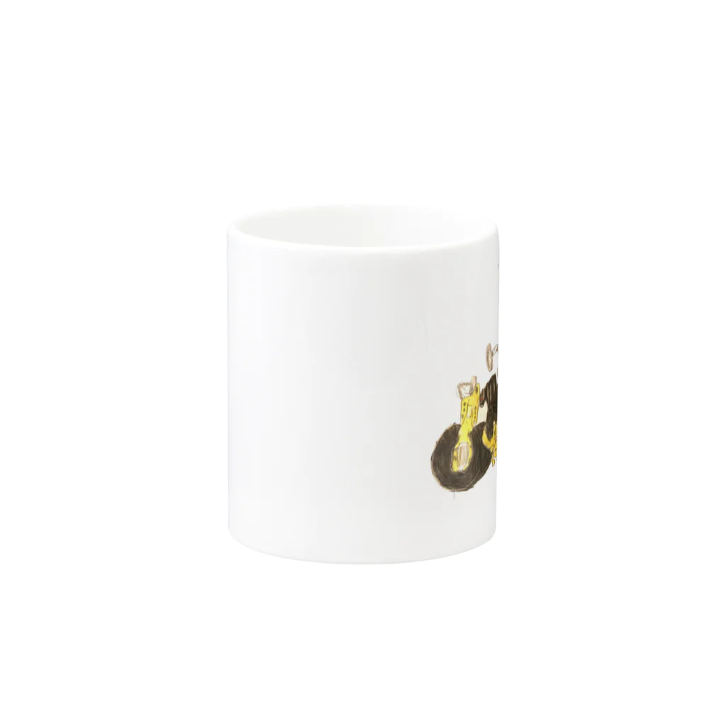 太陽画伯公式店のロードローダー Mug :other side of the handle