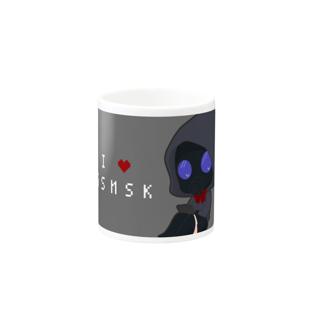 YMSKのガスマス子ちゃん　マグカップ Mug :other side of the handle