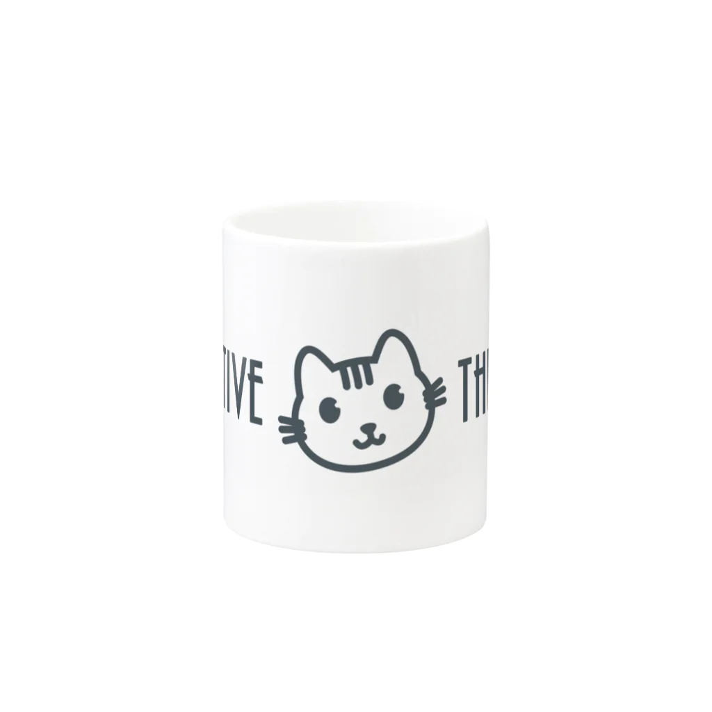 PT @ key-_-bouのポジティブ猫 ４代目 Mug :other side of the handle