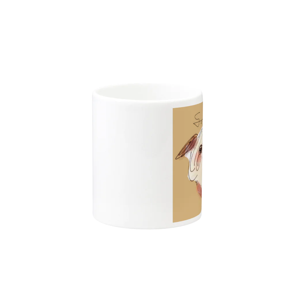 スタコラ@きょうもすたこらの犬シリーズ：パグ Mug :other side of the handle